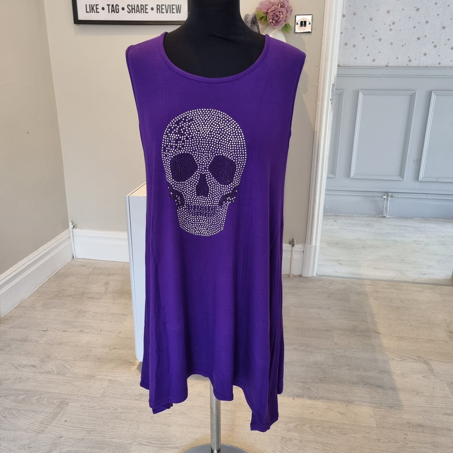 1261 - SKULL TOP (8 COLOURS)