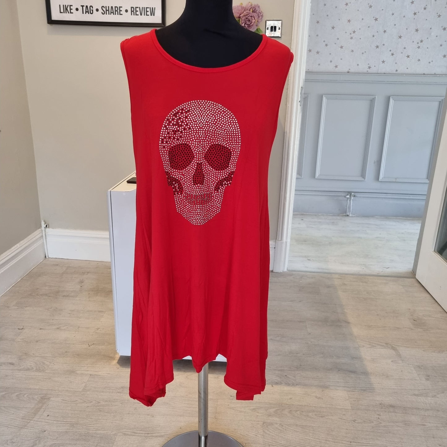 1261 - SKULL TOP (8 COLOURS)