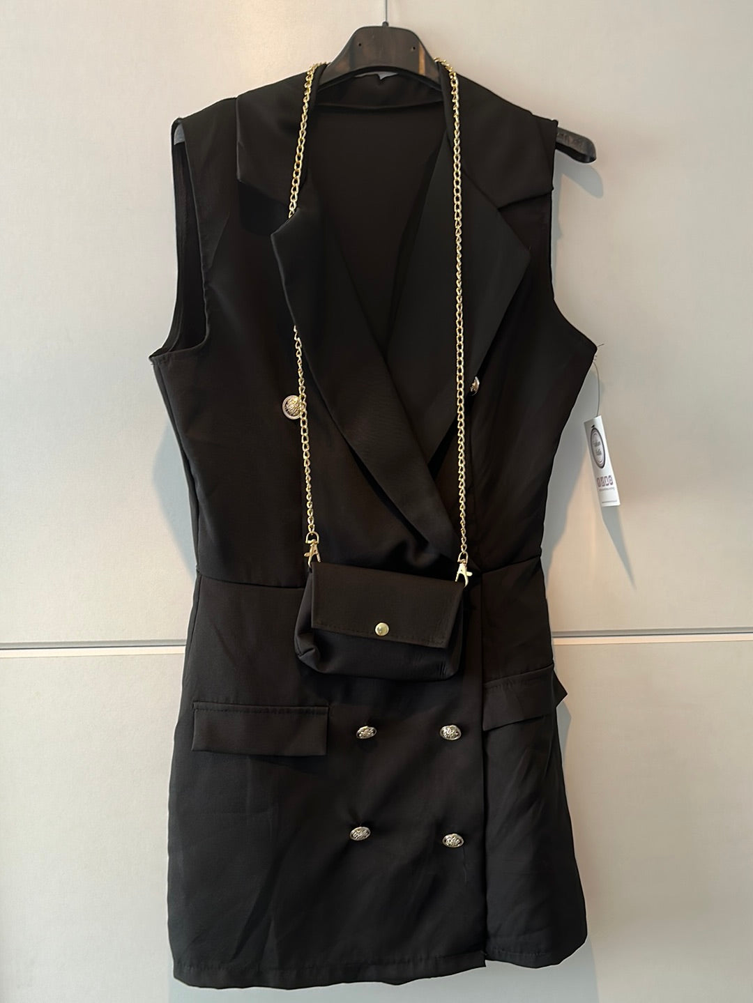 1345 - BUTTON PLAYSUIT WITH BAG (3 COLOURS)
