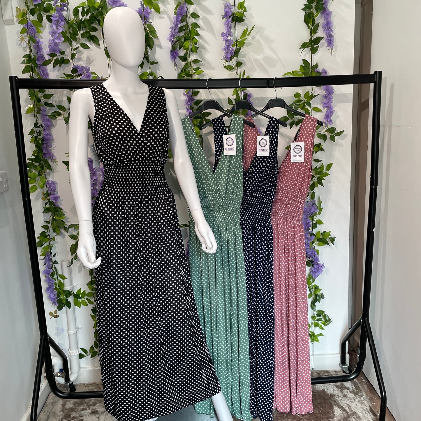 1649 - Polka Dot Maxi Dress