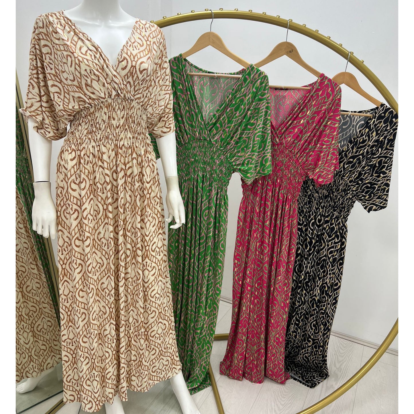 1619 - Patterned Magic Maxi Dress