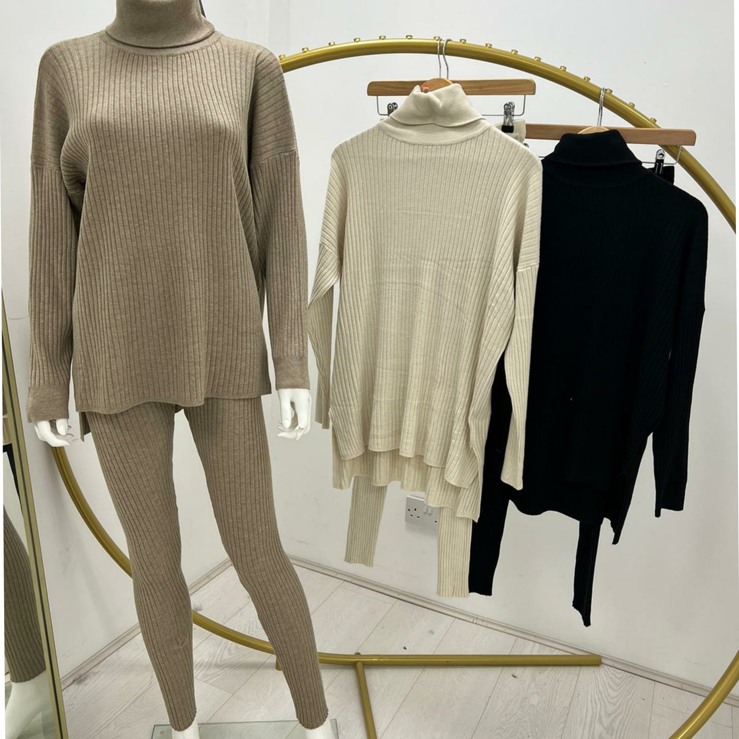 1512 - RIBBED HIGH NECK SOFT TOUCH LOUNGE WEAR SET