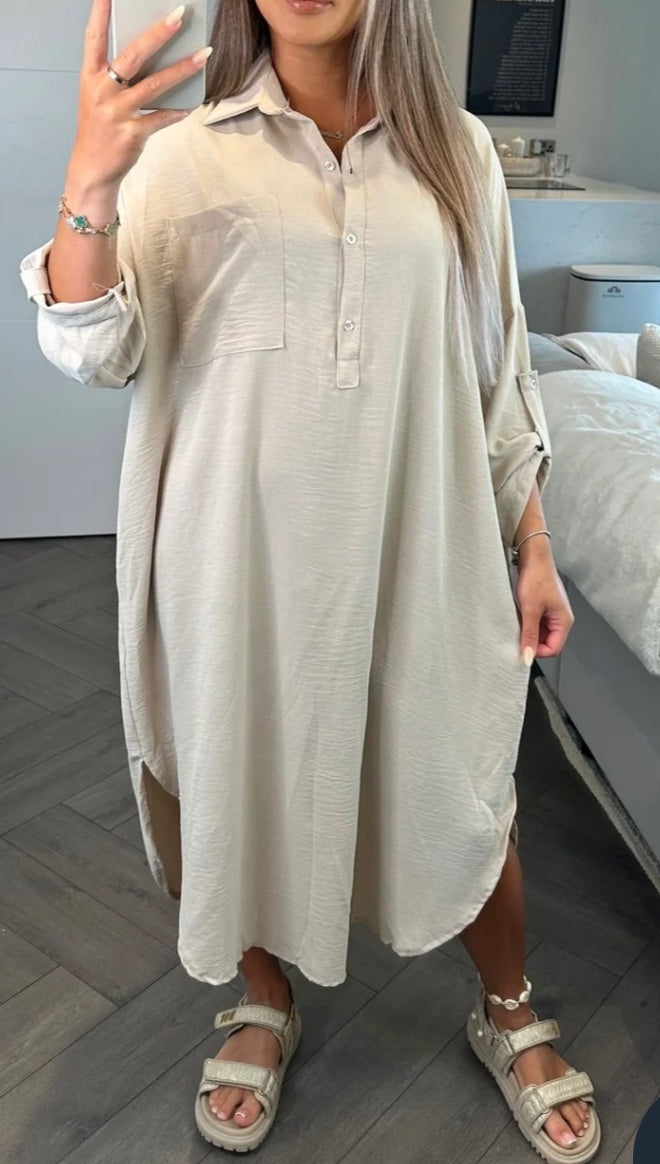 1393 - ZARA INSPIRED POCKET DRESS
