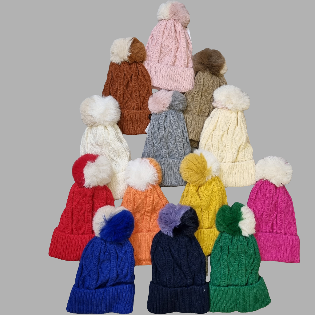 A093 - Duo Pom Colour Hat