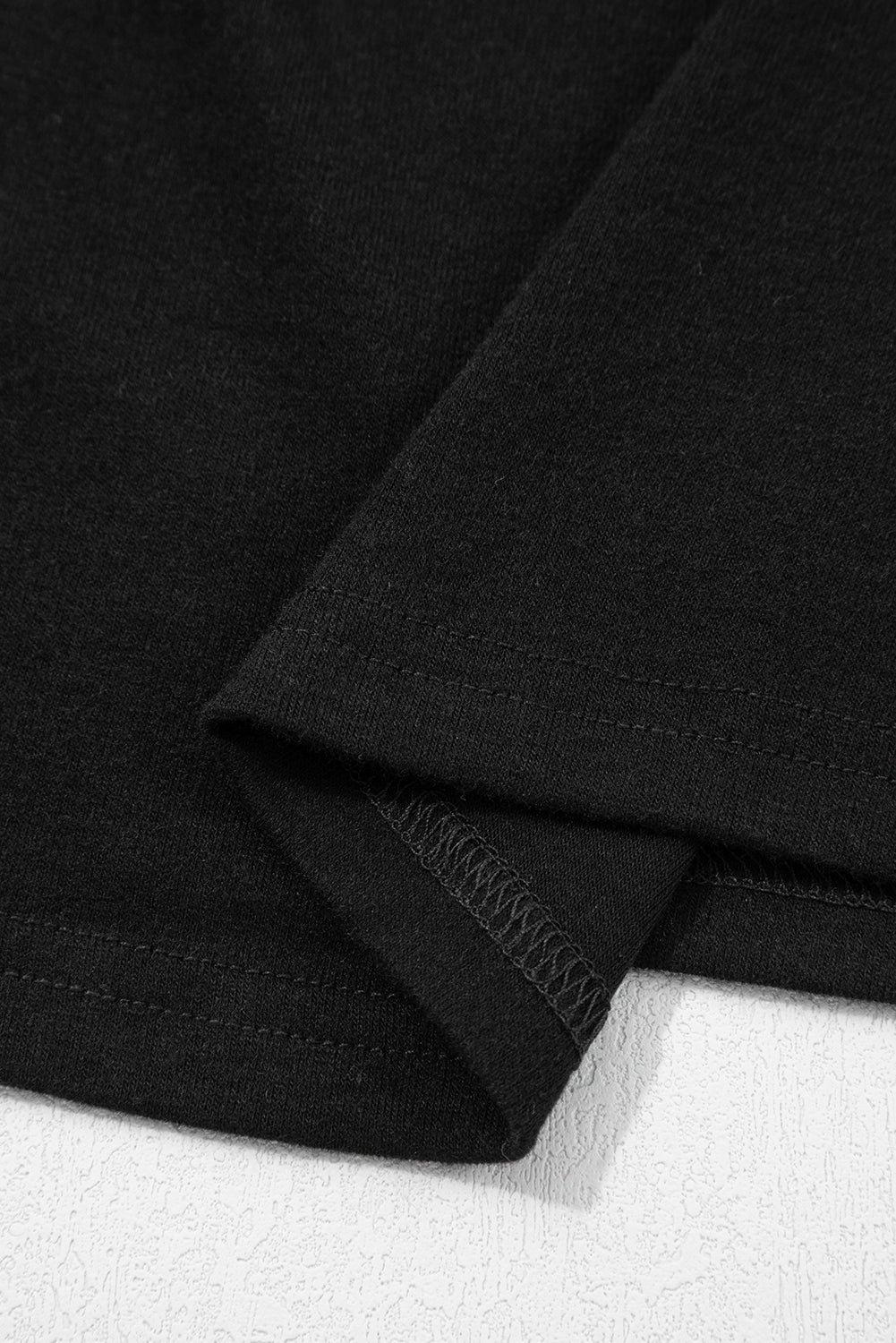 White Solid Color Seam Detail Raglan Long Sleeve Top