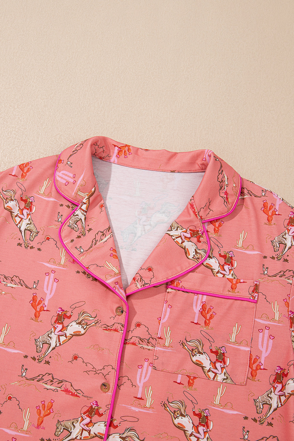 Blossom Cowgirl Country Print Pajamas Set