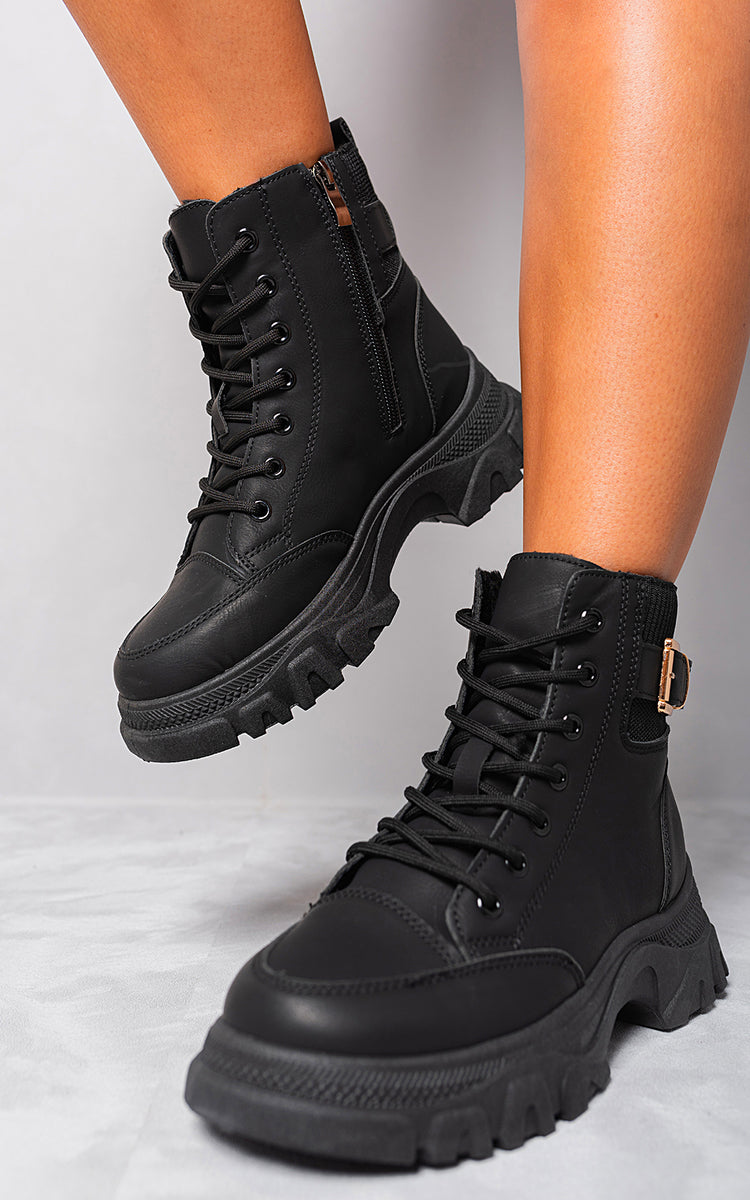 Platform studded boots best sale