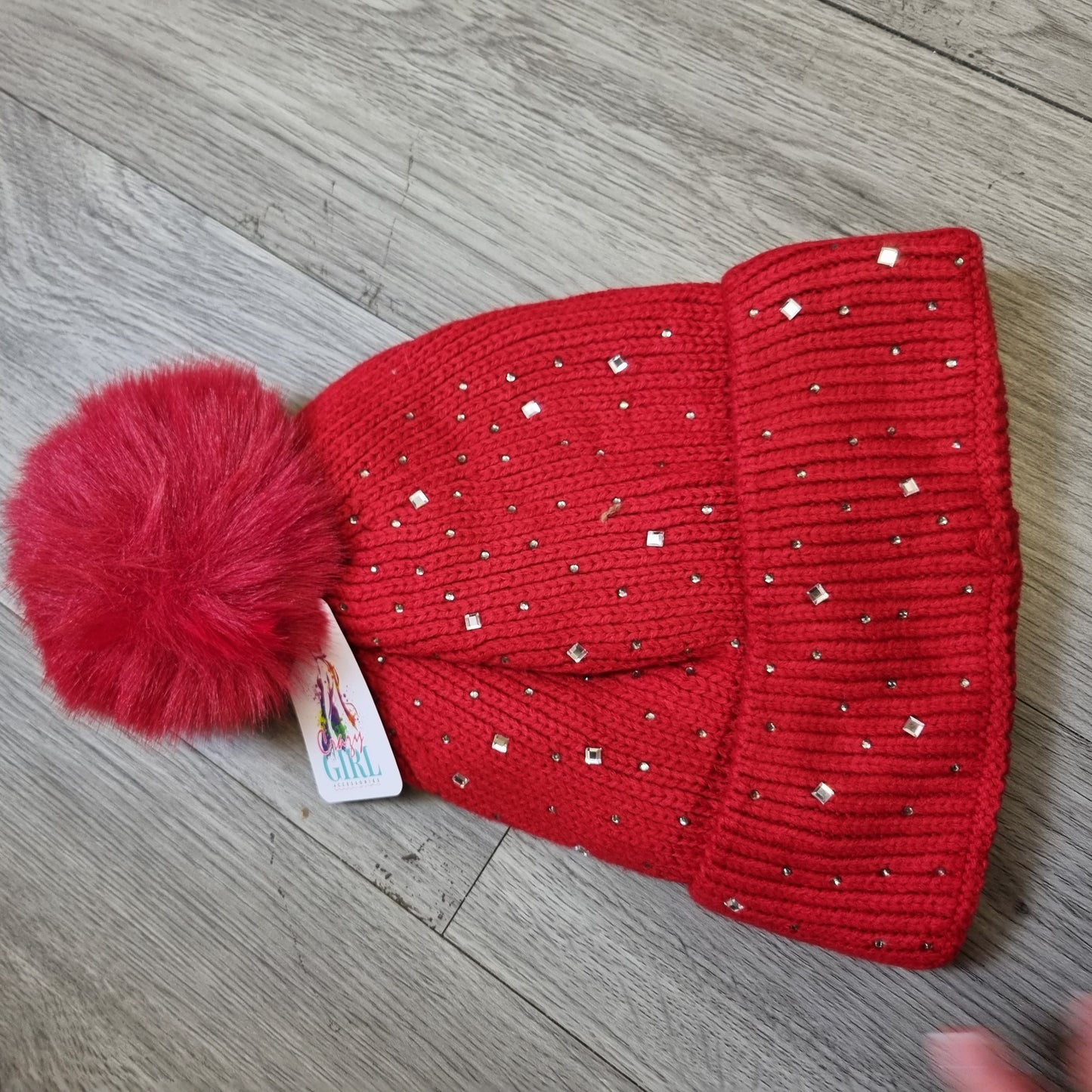 A088 - Sparkle Fleece Lined Fur Bobble Hat