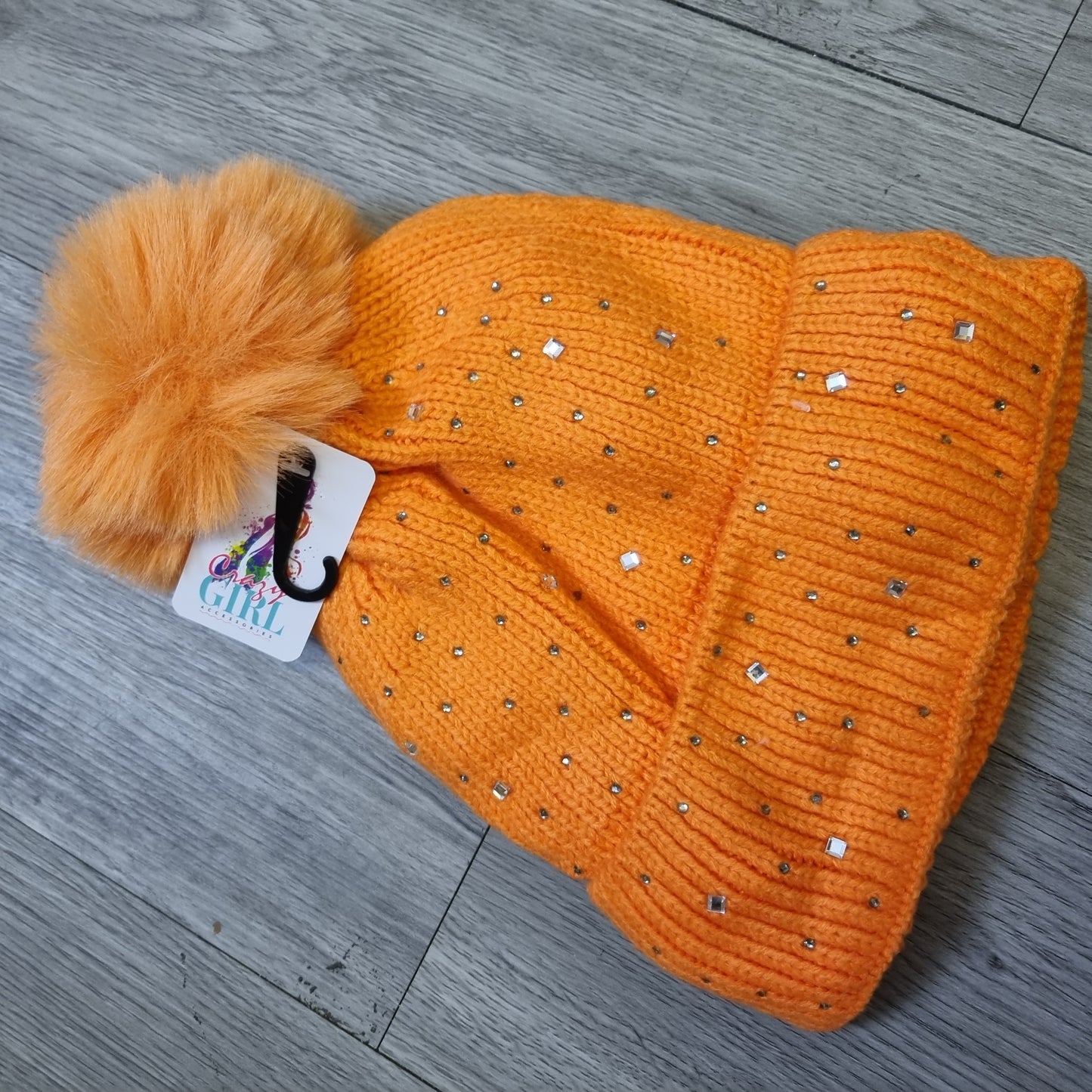 A088 - Sparkle Fleece Lined Fur Bobble Hat
