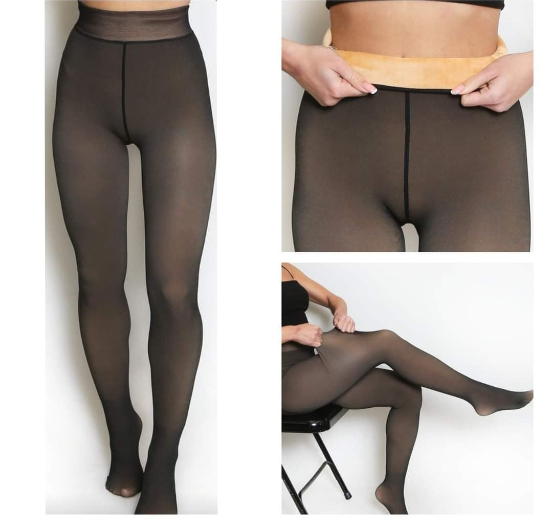 1127 - Sheer Fleece Lined TightsOnesize fits 6-8-10-12-14
