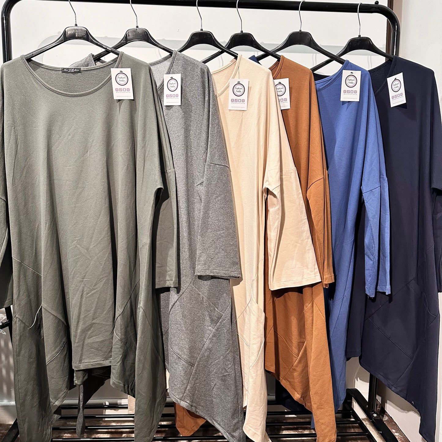 1500 - ROUND NECK POCKET LONG TOP
