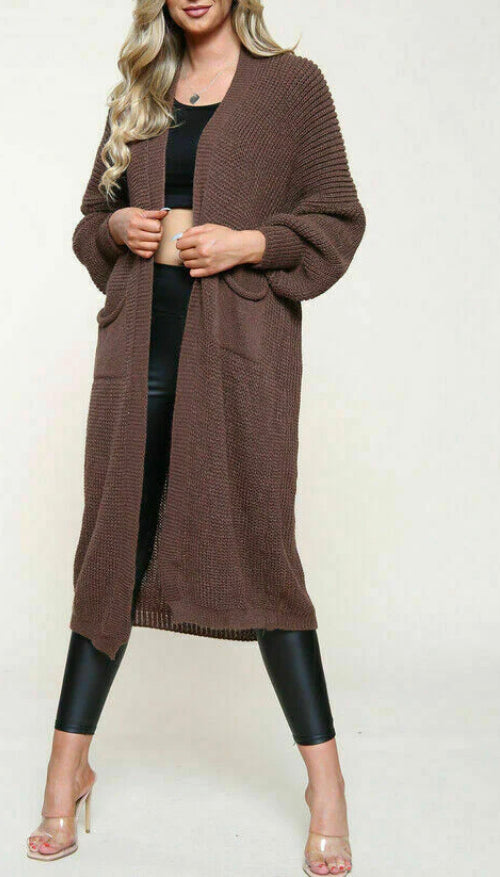 1035 - Balloon Sleeve Cardigan (12 COLOURS)