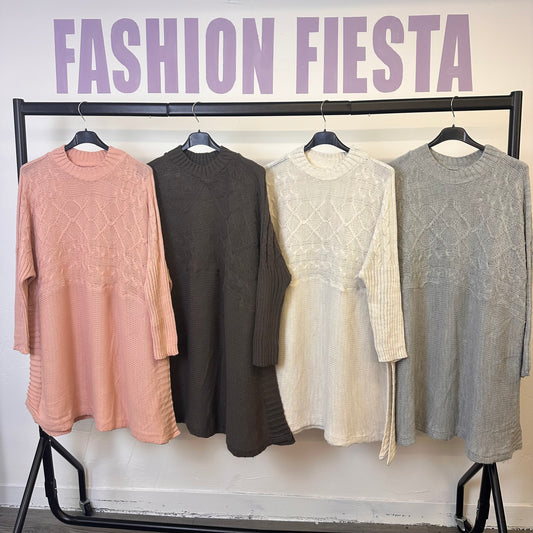 1842 - Chunky Knit Jumper Dress