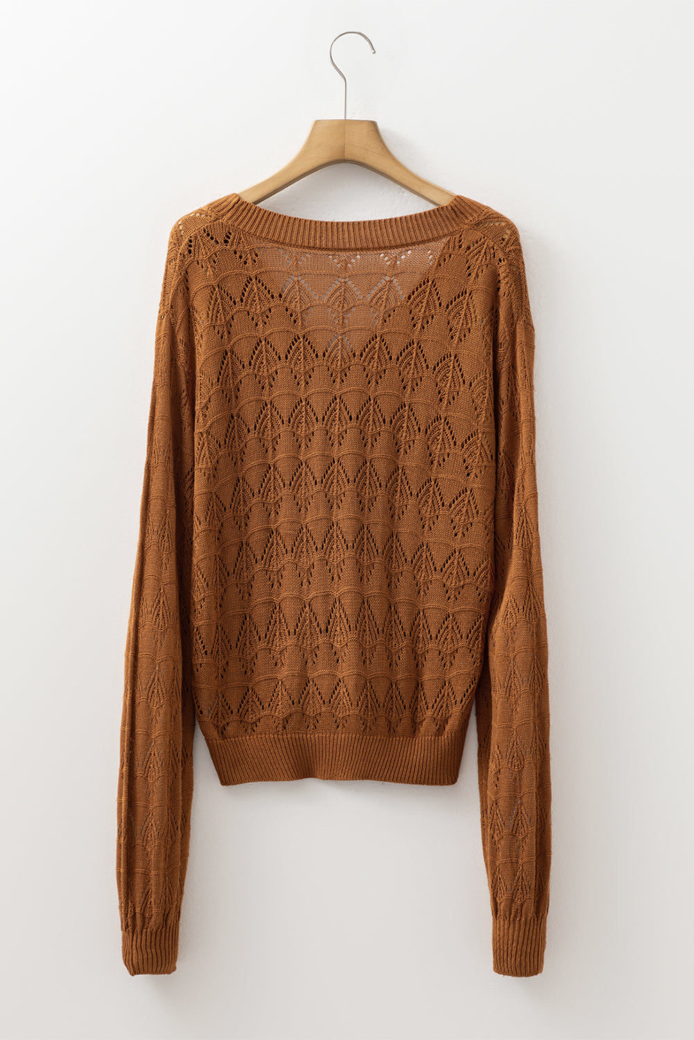 Rose Lightweight Buttoned Front Crochet Cardigan