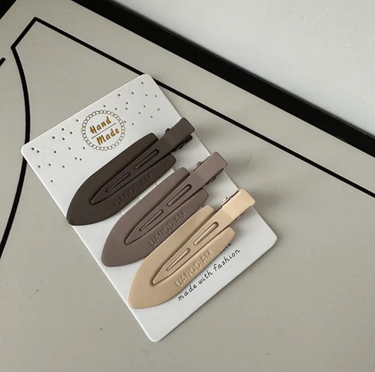 A097 - 3 Pack Clips (Mixed Black Mocha Beige)