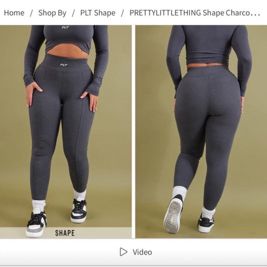 B1007 - PLT - *LIGHT GREY* Shape Leggings