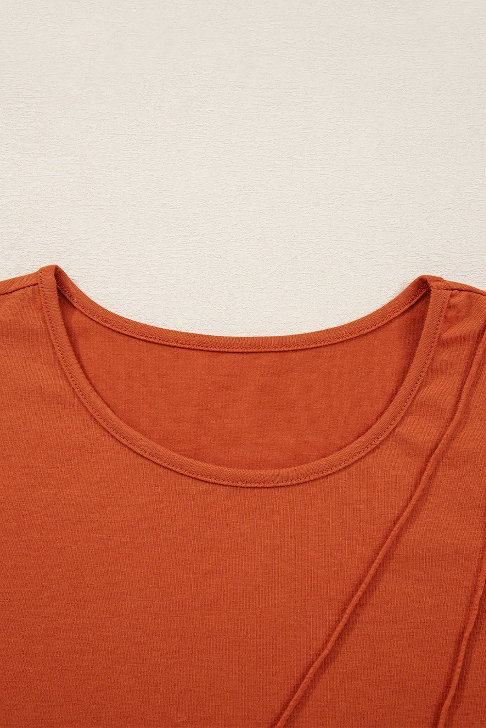 Black Asymmetric Seam Detail Solid Color Long Sleeve Top