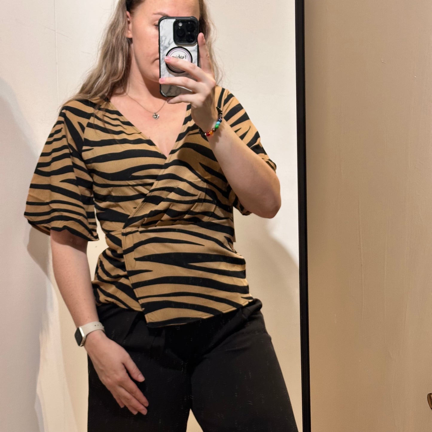 1362 - BROWN ZEBRA TOP