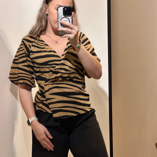 1362 - BROWN ZEBRA TOP