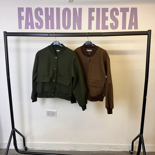 1832 - Cropped Bomber Jacket