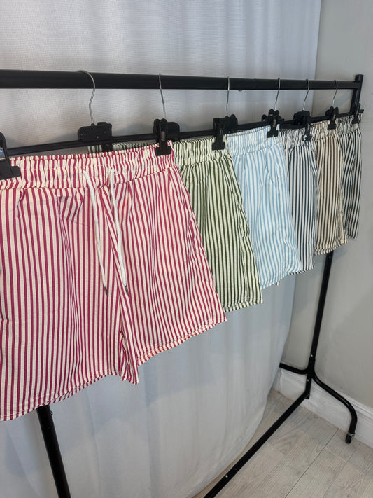 Striped Summer Relaxed-Fit Shorts