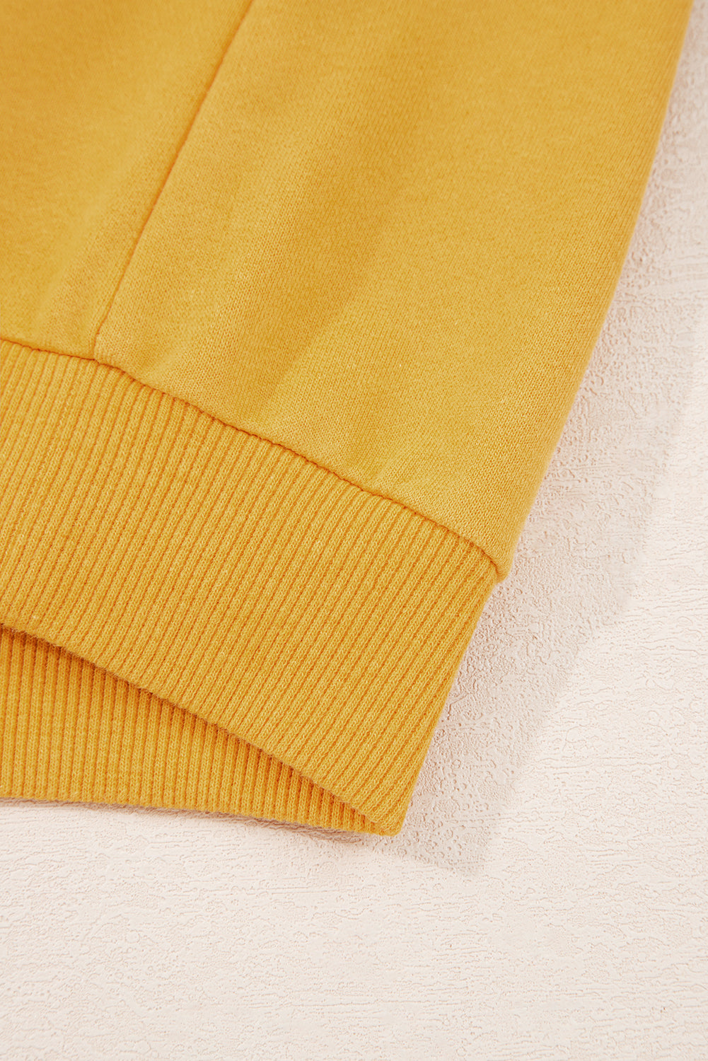 Citrus Pleated Balloon Sleeve Pullover Solid Sweatshirt