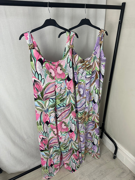 Tropical Bloom Wide Leg Jumpsuit