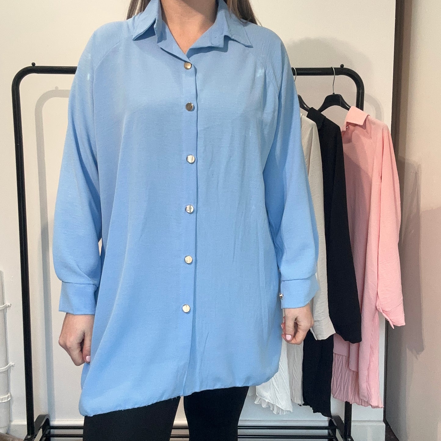 1529 - CRINKLE BACK LONG SLEEVE