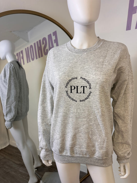 B1026 - Grey PLT Circle Sweater