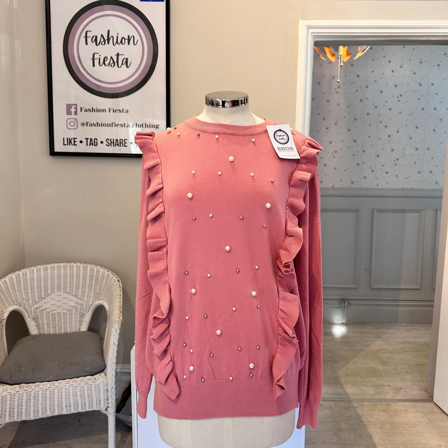 1491 - PEARL FRILL JUMPER