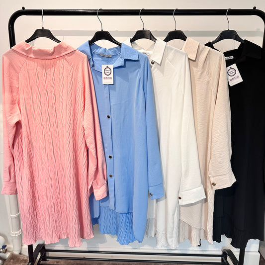 1529 - CRINKLE BACK LONG SLEEVE