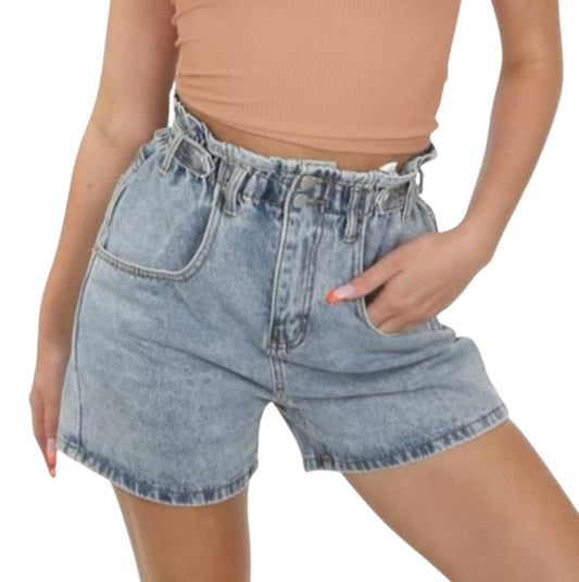 1720 - Paperbag Denim Shorts