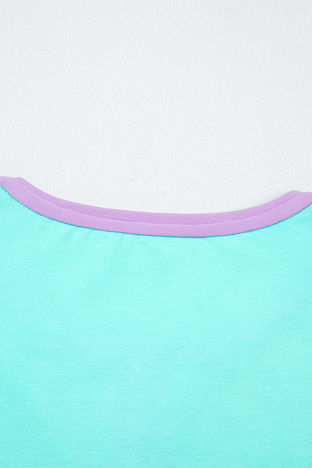Light Blue Solid Color Half Sleeve Buttons Henley Top