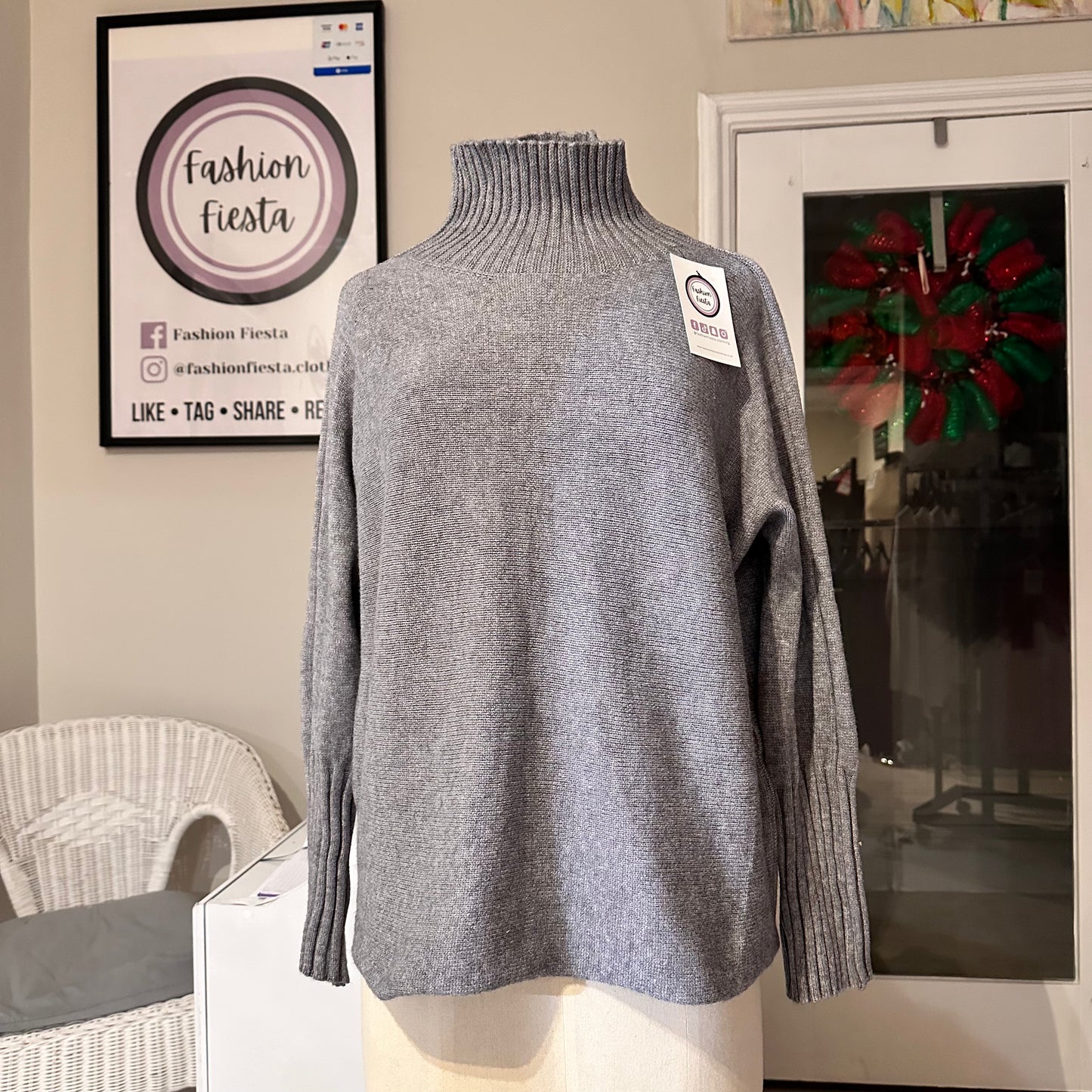 1503 - HIGH NECK RIBBED JUMPER