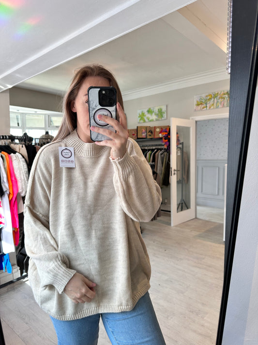 1413 - PUFF SLEEVE KNITTED JUMPER