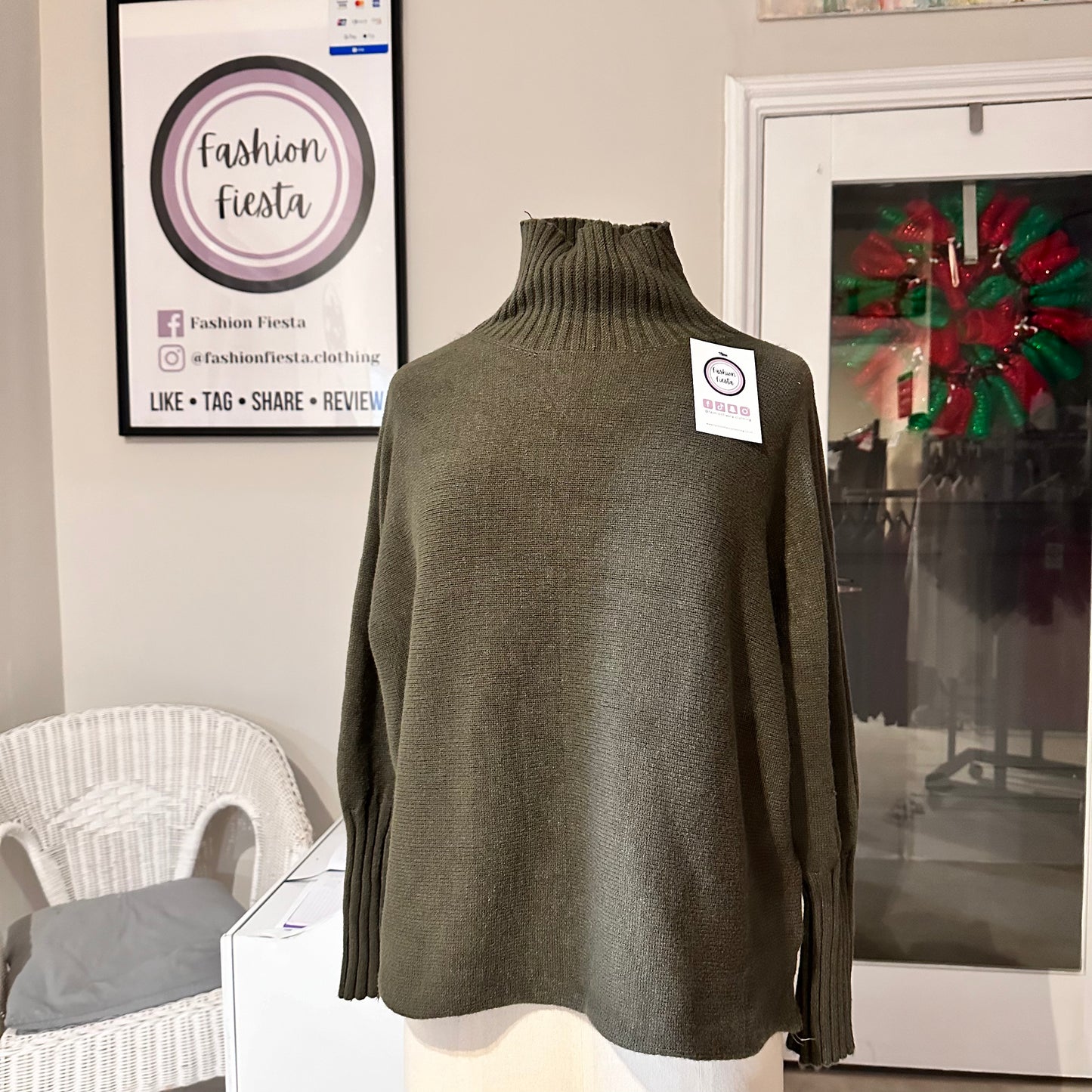 1503 - HIGH NECK RIBBED JUMPER