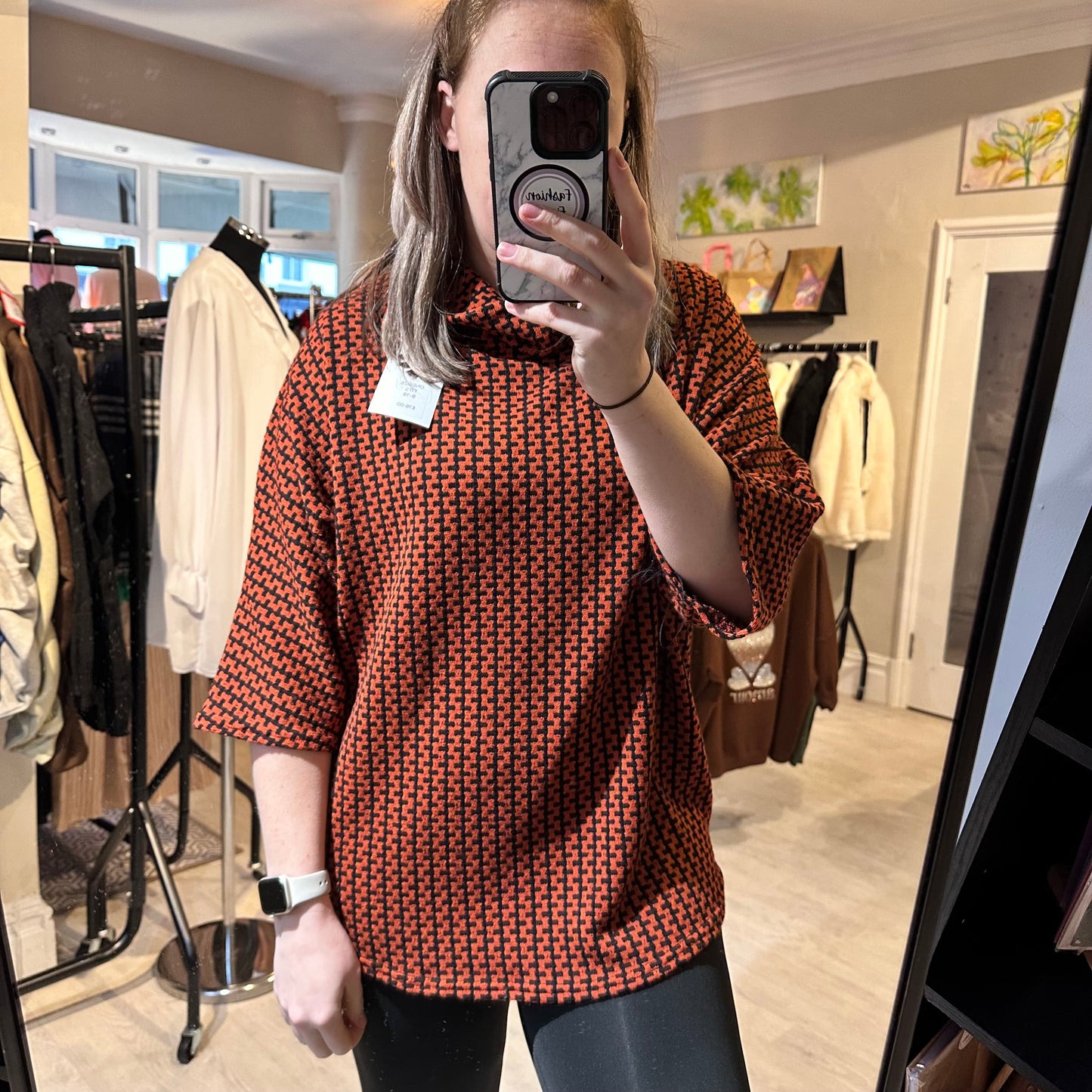 1514 - PRINTED CHUNKY ROUND NECK TOP