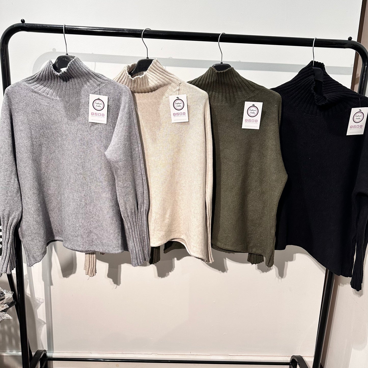 1503 - HIGH NECK RIBBED JUMPER