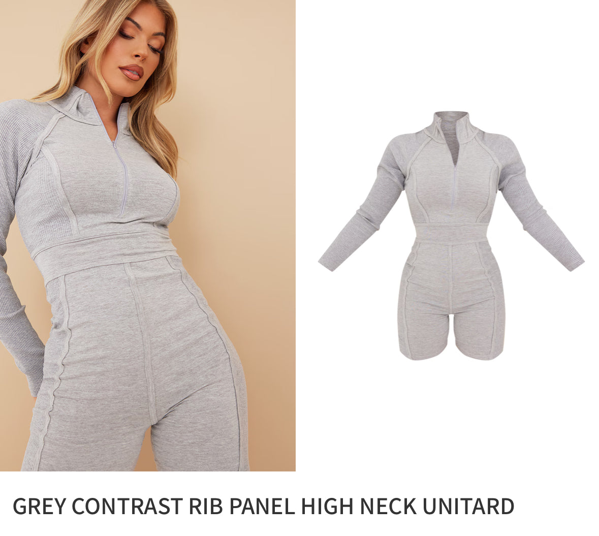 B1020 - PLT Grey Unitard