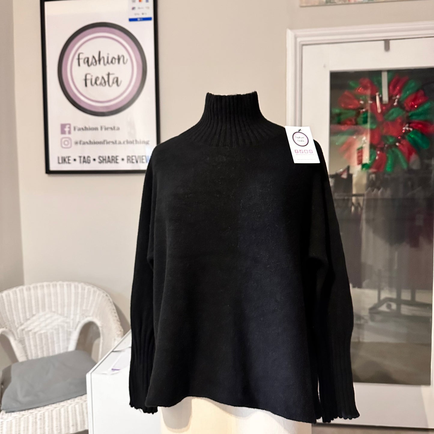 1503 - HIGH NECK RIBBED JUMPER