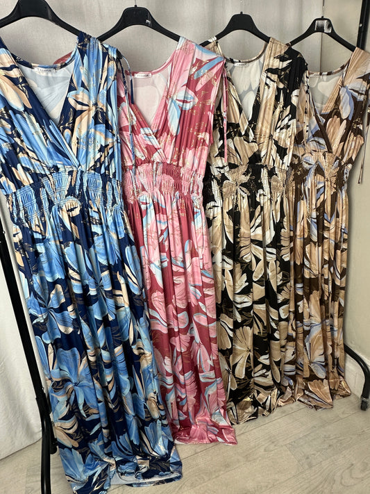 Magic Sunset Tropical Maxi Dress