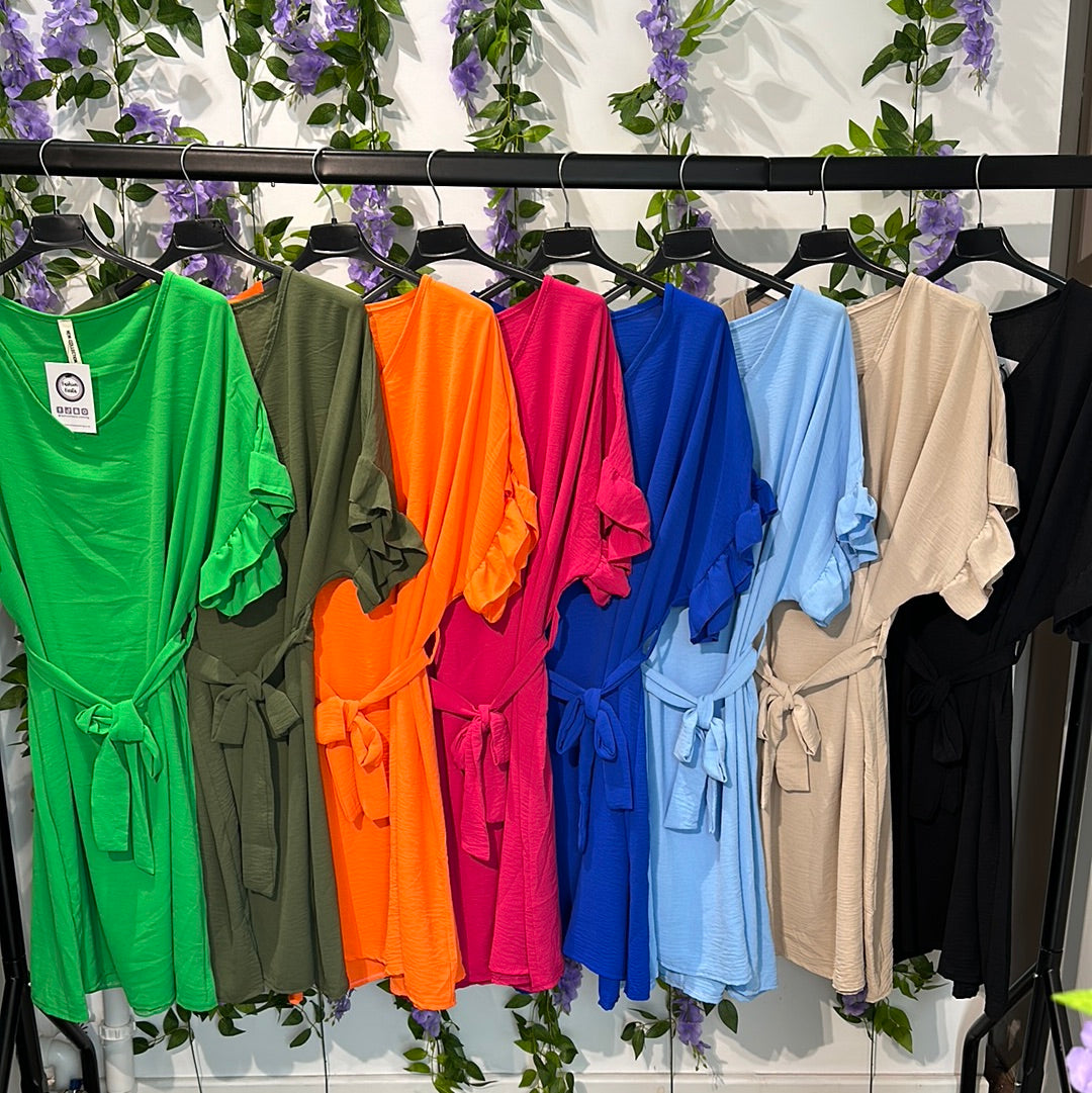 1676 - Frill Sleeve Belted Tunic