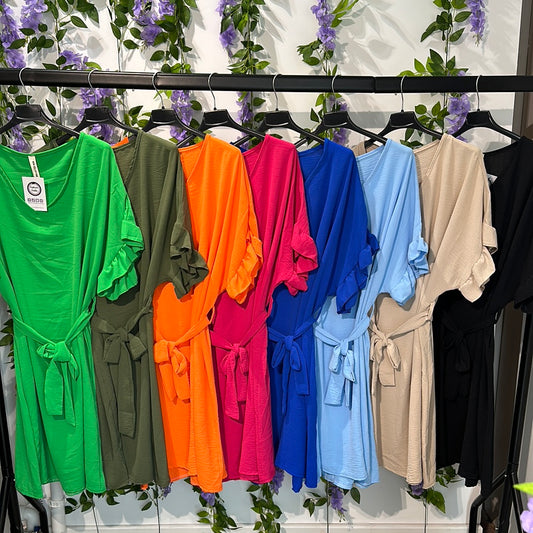 1676 - Frill Sleeve Belted Tunic