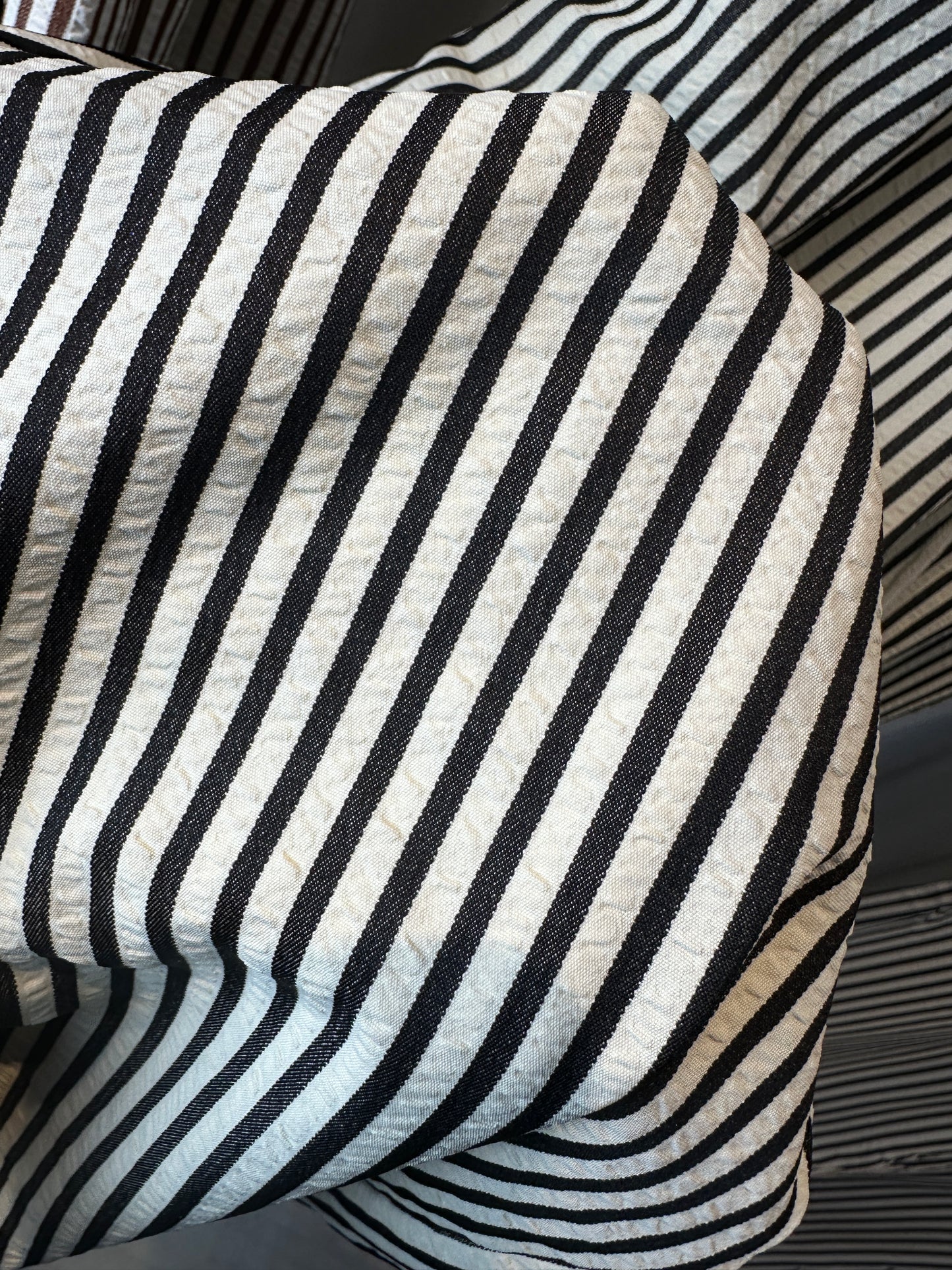 Striped Cotton Wide Leg Pants