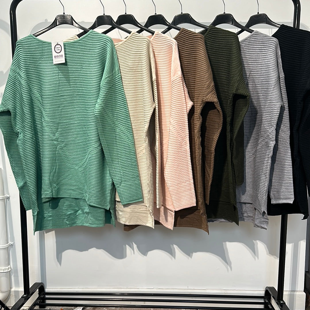 1519 - RIBBED ROUND NECK JUMPER