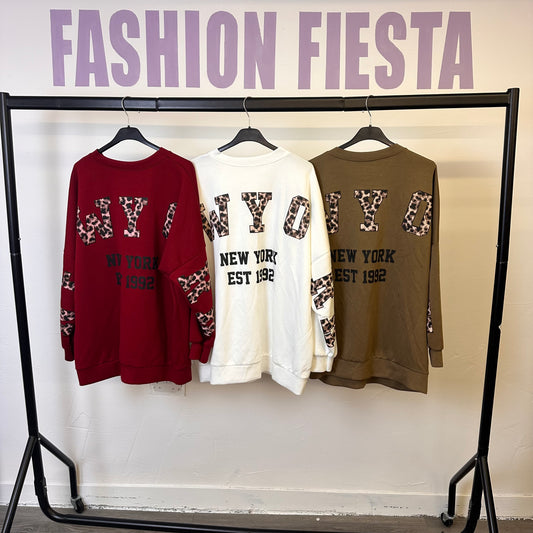 1836 - New York Leopard Back Sweater