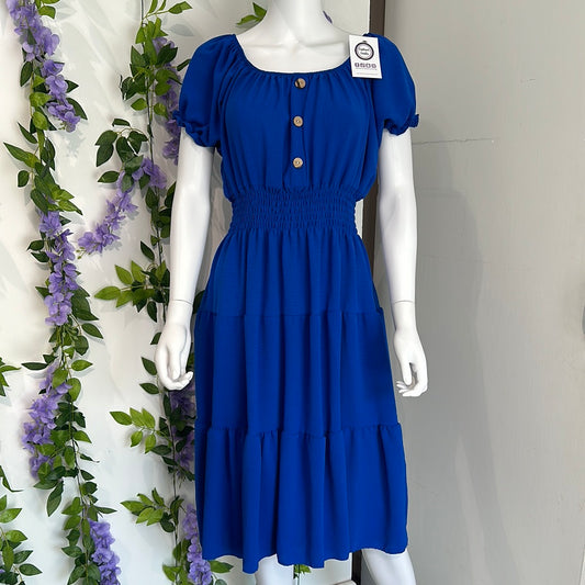 1625 - Plain Midi Dress