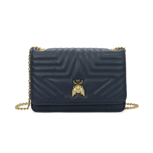 A071 - Bee Detail Star Quilted Bag