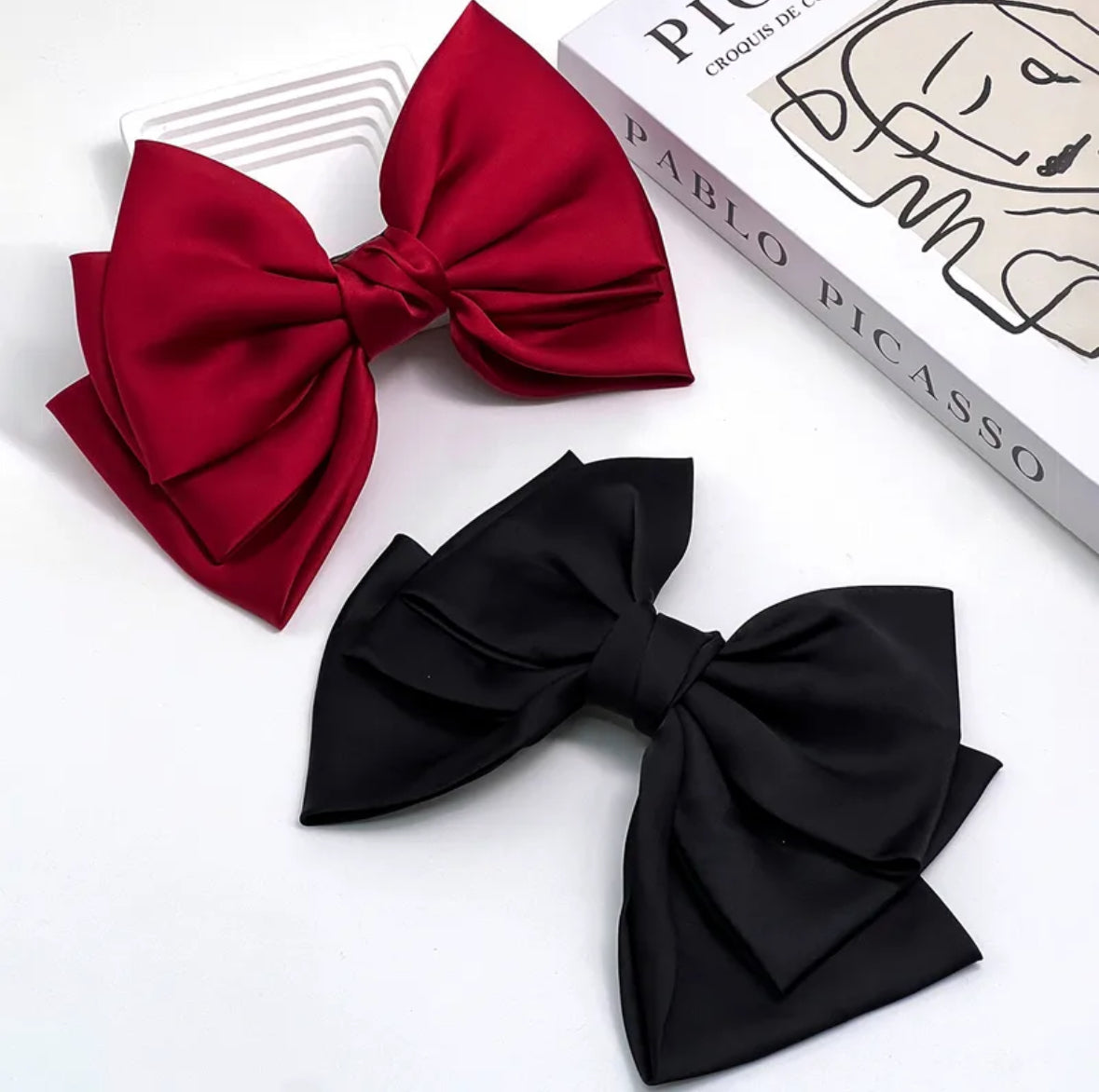 A082 - Double Layer Hair Bow Clip