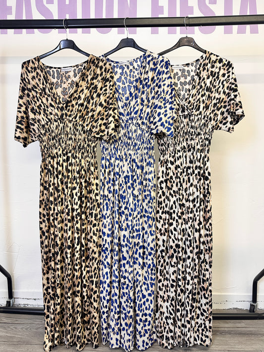 1951 - Leopard Slinky Magic Maxi Dress